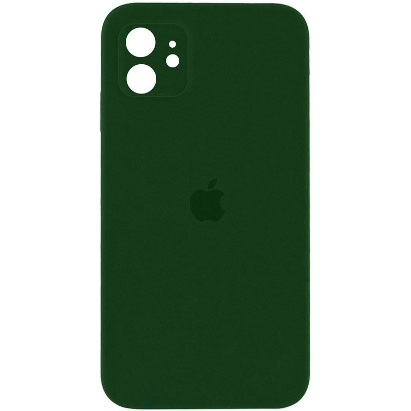 Silicone Case Square Full Camera Protective (AA) для iPhone 11 (Army Green)-0