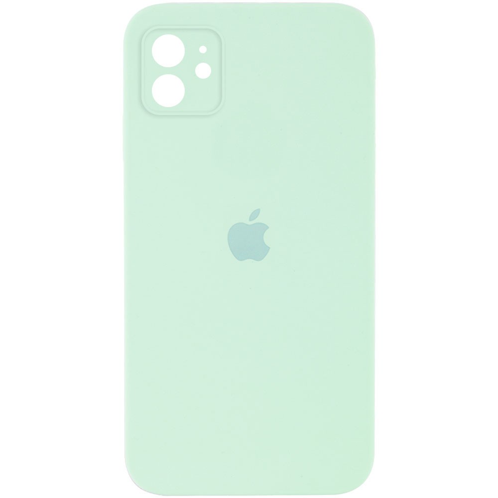 Silicone Case Square Full Camera Protective (AA) для iPhone 11 (LightTurquoise)-0