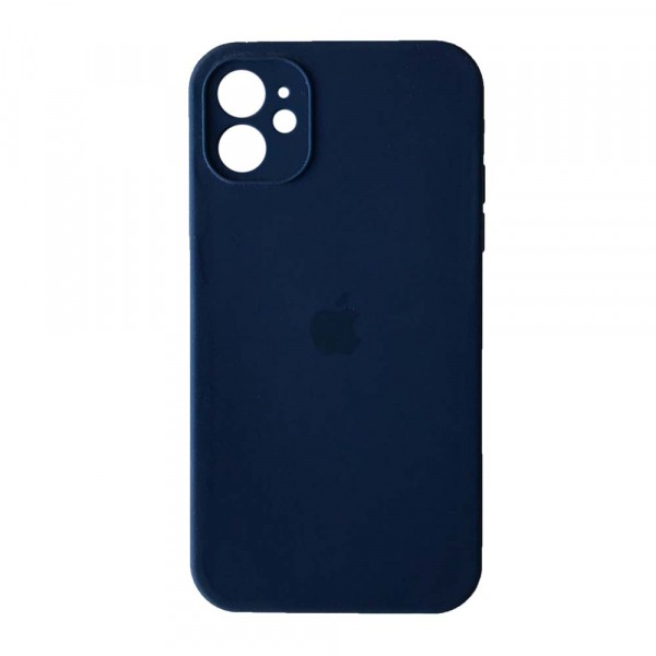 Silicone Case Square Full Camera Protective (AA) для iPhone 12 (6.1") (Deep Navy)-0