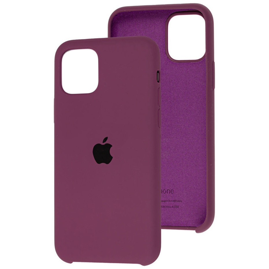 Silicone Case (AA) для iPhone 11 (6.1") (Maroon)-0
