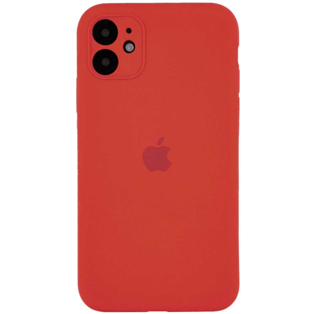 Silicone Case Square Full Camera Protective (AA) для iPhone 11 (Camellia)-0