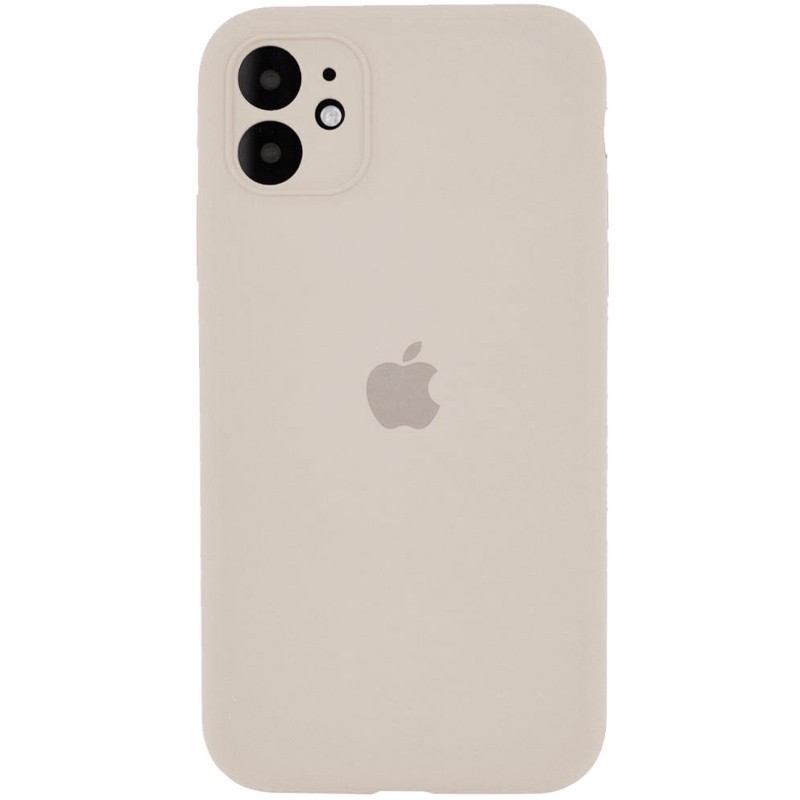 Silicone Case Full Camera Protective (AA) для iPhone 12 Mini (Stone)-0