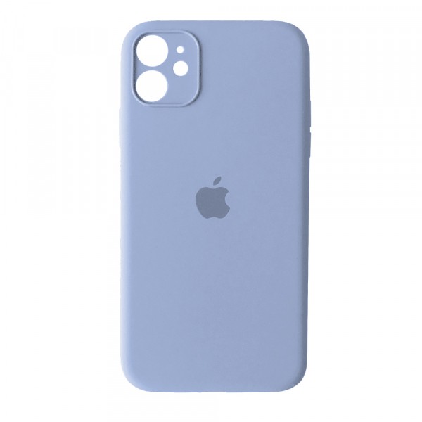 Silicone Case Full Camera Protective (AA) для iPhone 12 (6.1") (Lilac Cream)-0