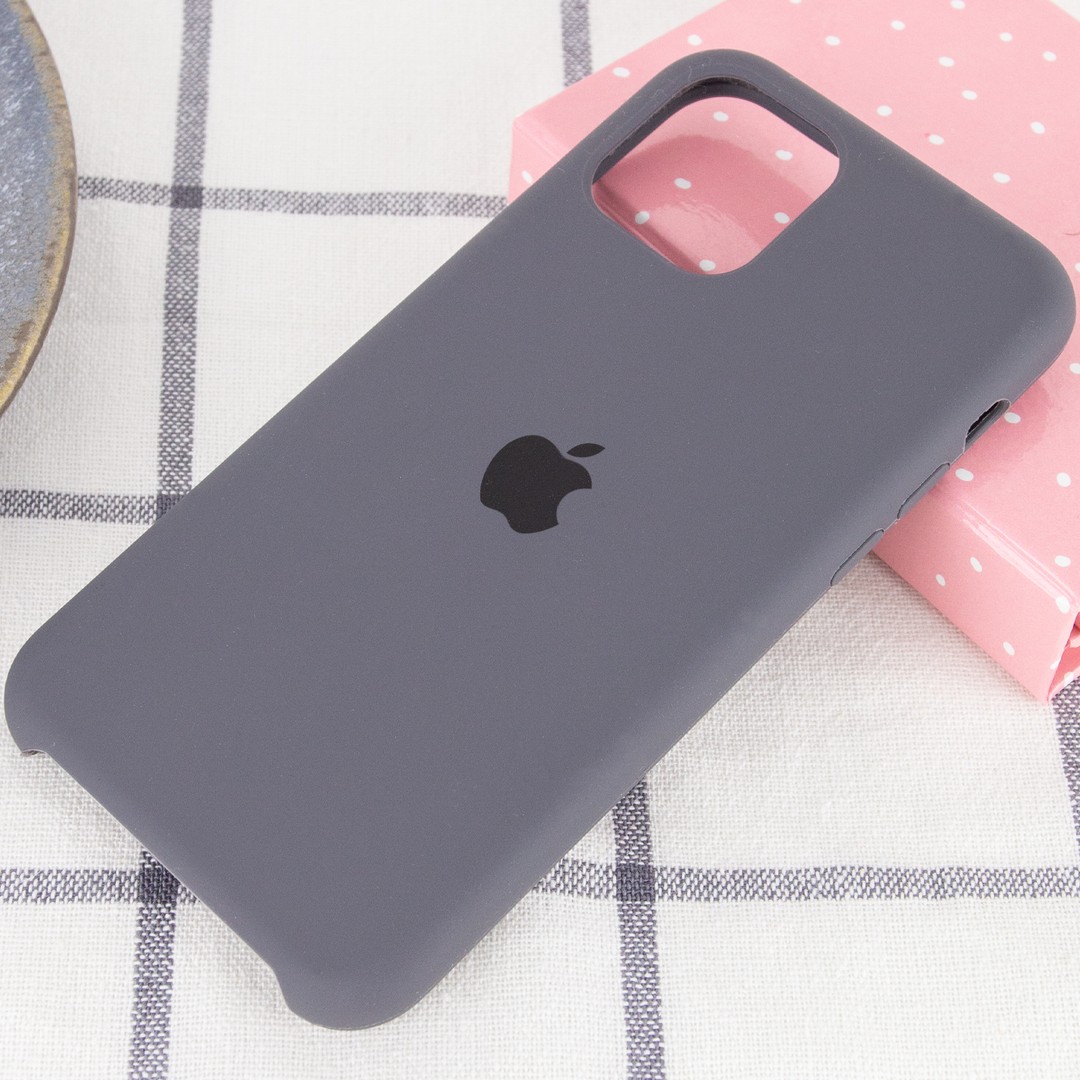 Silicone Case (AA) для iPhone 11 (6.1") (Dark Gray)-1
