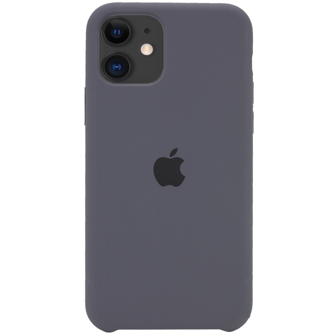 Silicone Case (AA) для iPhone 11 (6.1") (Dark Gray)-0