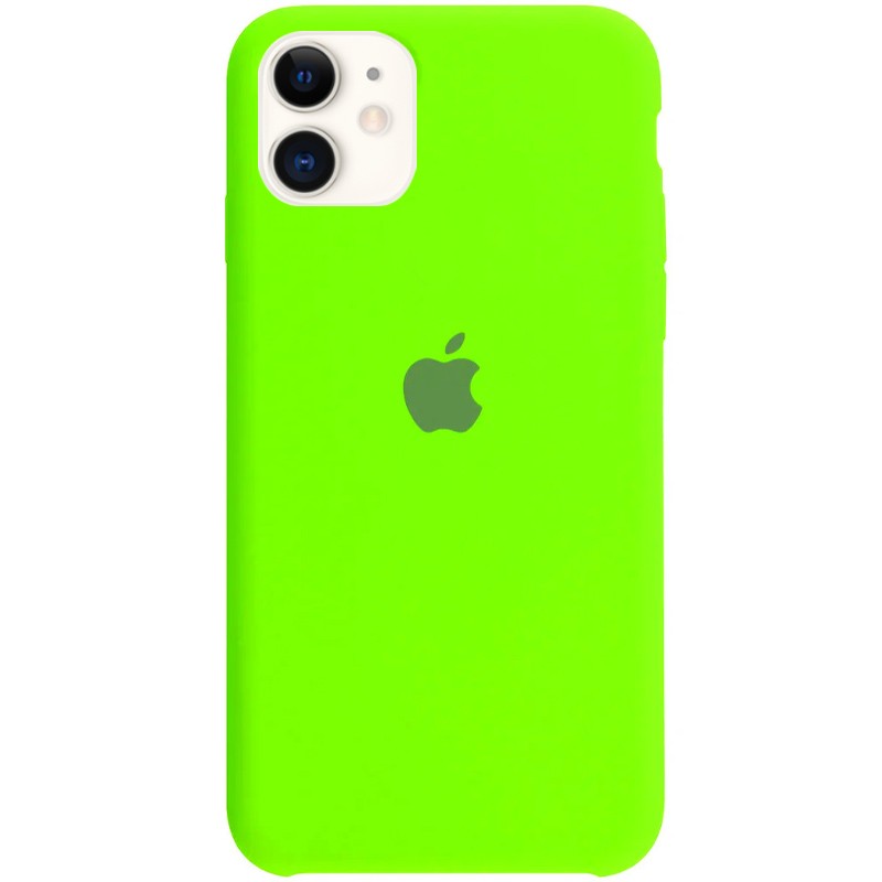 Silicone Case (AA) для iPhone 11 (6.1") (Neon Green)-0