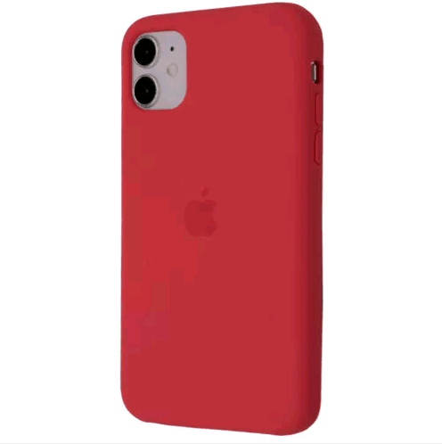 Silicone Case (AA) для iPhone 11 (6.1") (Indian red)-0