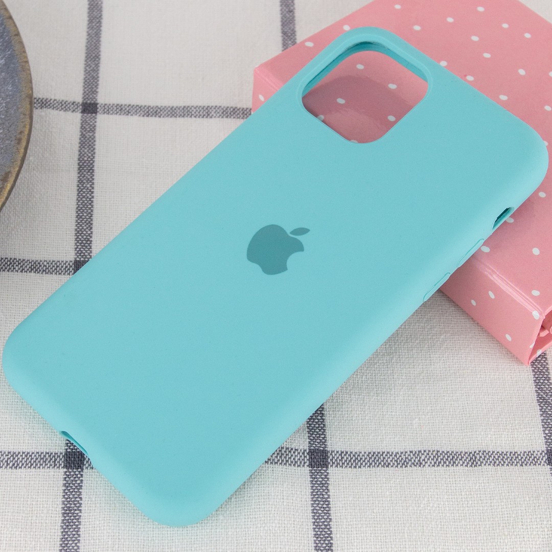 Silicone Case Full Protective (AA) для iPhone 14 Pro (Marine Green)-1