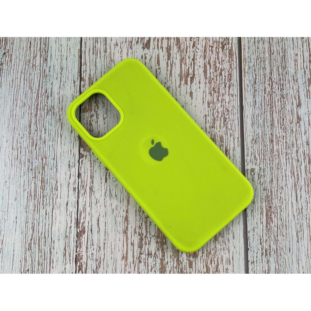 Silicone Case Full Protective (AA) для iPhone 13 mini (Neon green)-0