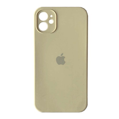 Silicone Case Square Full Camera Protective (AA) для iPhone 11 (Cream)-0