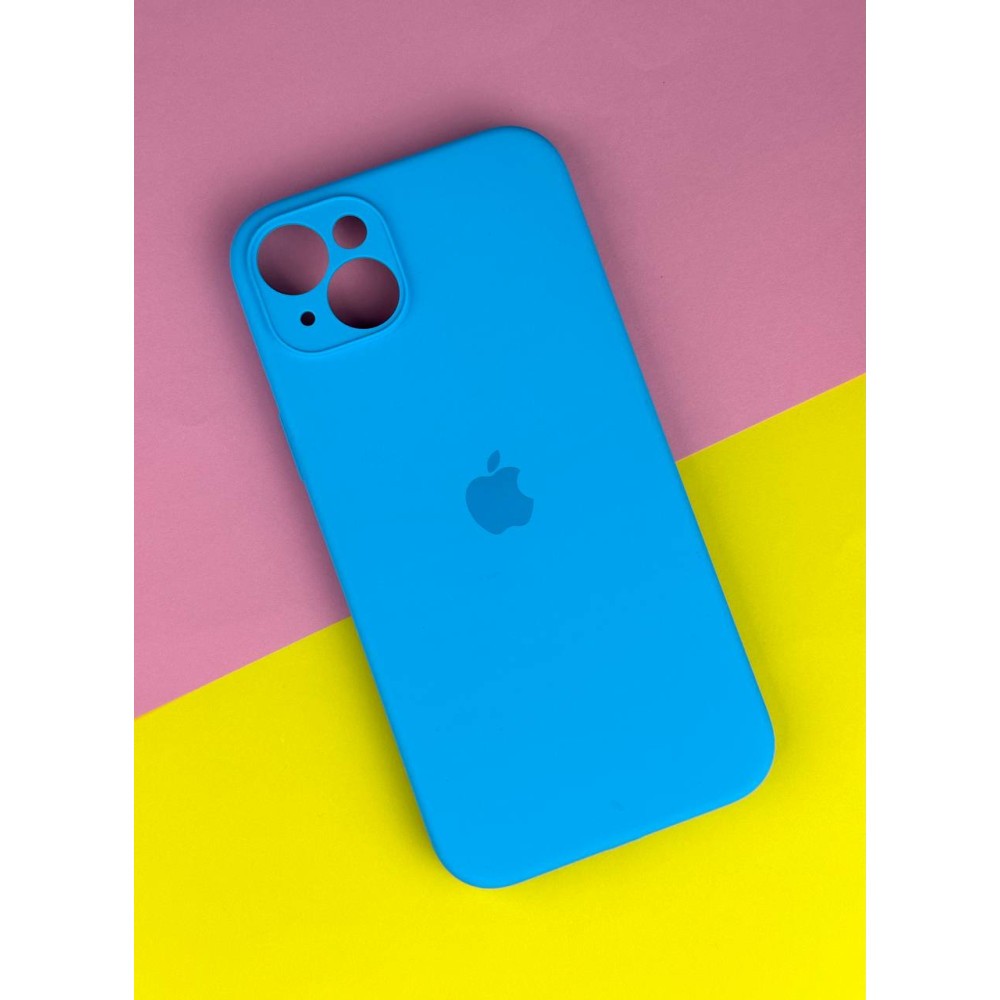 Silicone Case Square Full Camera Protective (AA) для iPhone 11 (Bright blue)-0