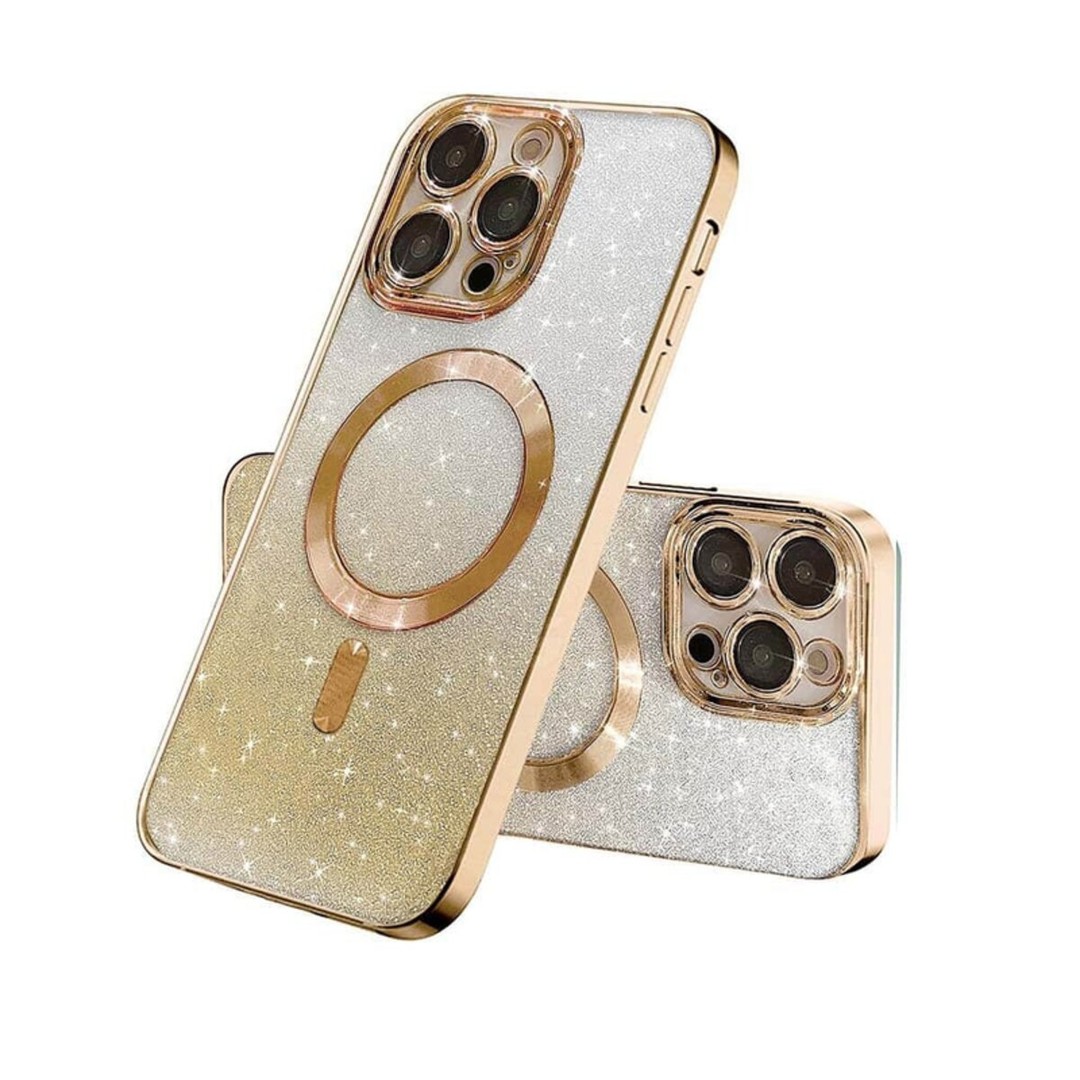 Чохол Shiny Magnetic для iPhone 14 Pro Max золотий-0