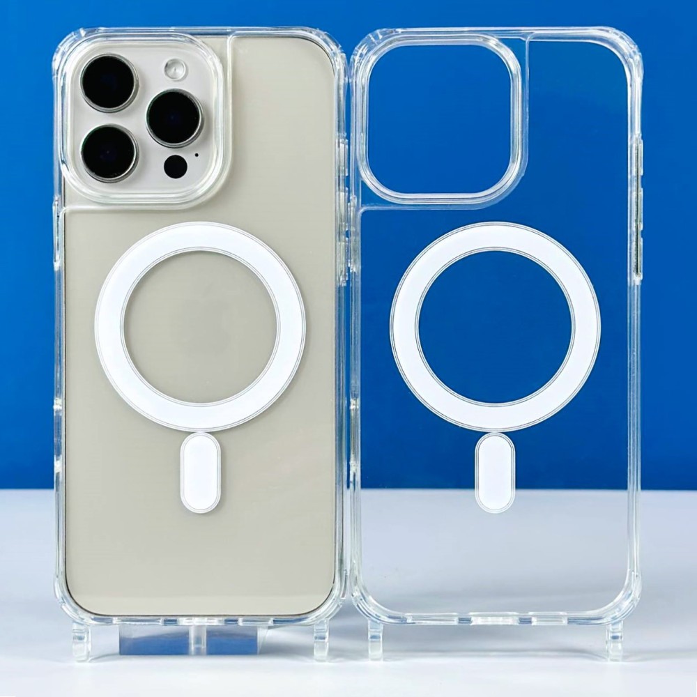 Накладка Strap Magsafe Crossbody  для IPhone 11 Pro (Прозорий)-0