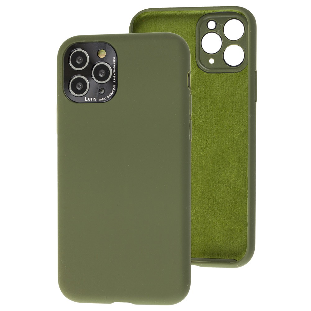 Накладка Metal Camera Protection для IPhone 11 Pro темно-зелена-0