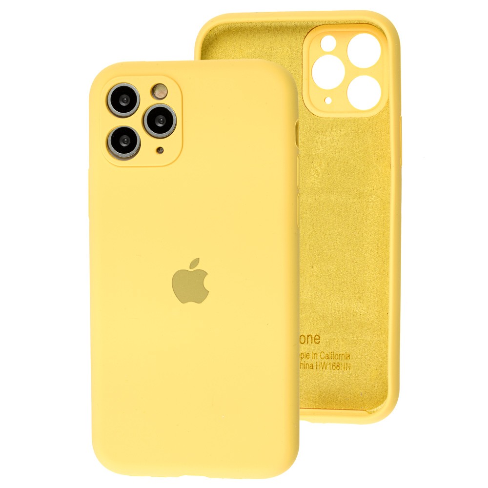 Silicone Case Full Camera Protective (AA) для iPhone 11 Pro Max (yellow)-0