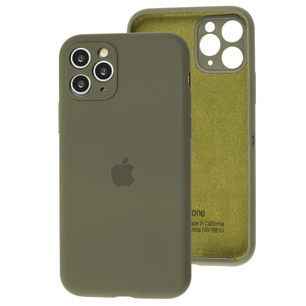 Silicone Case Full Camera Protective (AA) для iPhone 11 Pro Max (army green)-0