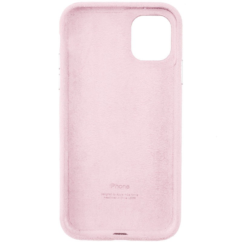 Накладка Alcantara для IPhone 11 Pro рожева-1