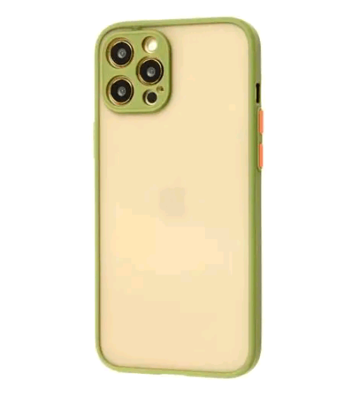 Накладка Totu Gingle Camera для IPhone 11 Pro зелена з помаранчевими кнопками-0