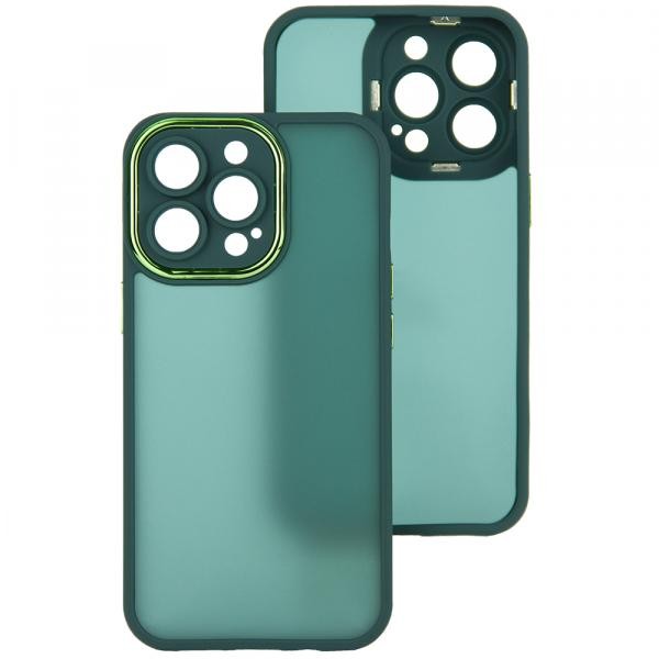 Накладка Luxury Metal Lens для Iphone 11 Pro Max (6.5) (Зелений)-0