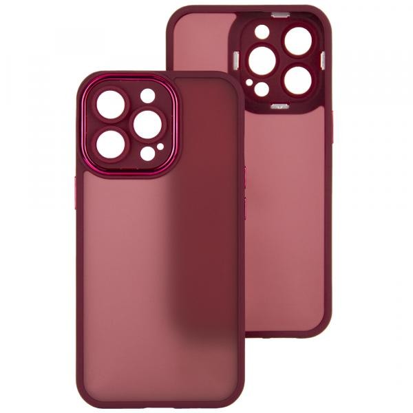 Накладка Luxury Metal Lens для Iphone 11 Pro Max (6.5) (Марсала)-0