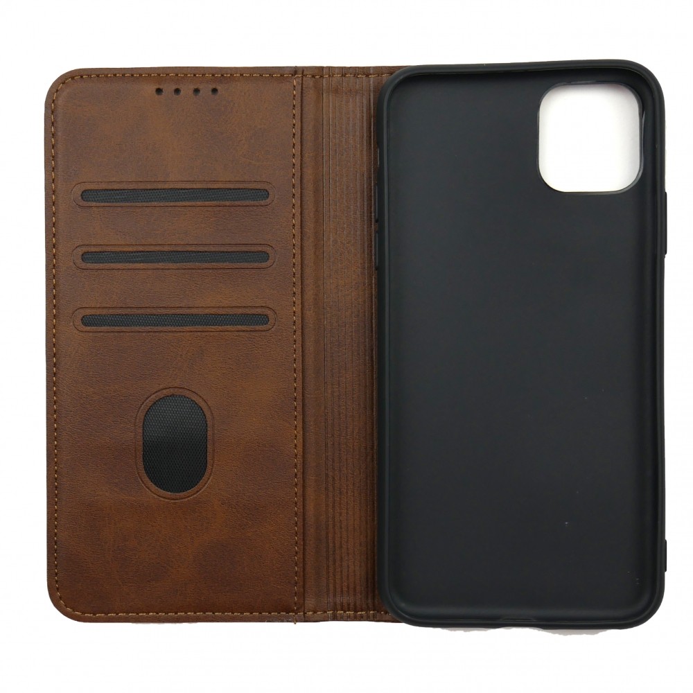 Книжка Black TPU Magnet для Iphone 11 Pro Max коричнева-1
