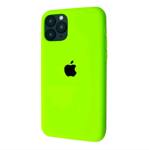 Silicone Case Full Protective (AA) для iPhone 11 Pro (5.8") (Neon green)-0