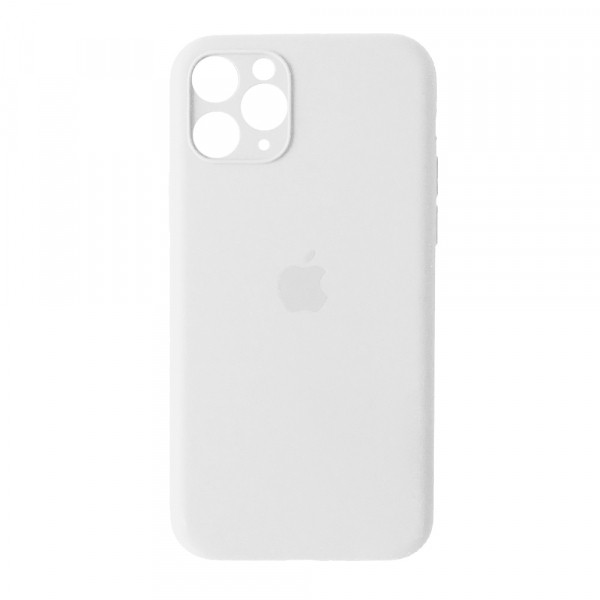 Silicone Case Square Full Camera Protective (AA) для iPhone 11 Pro Max (6.5") (White)-0