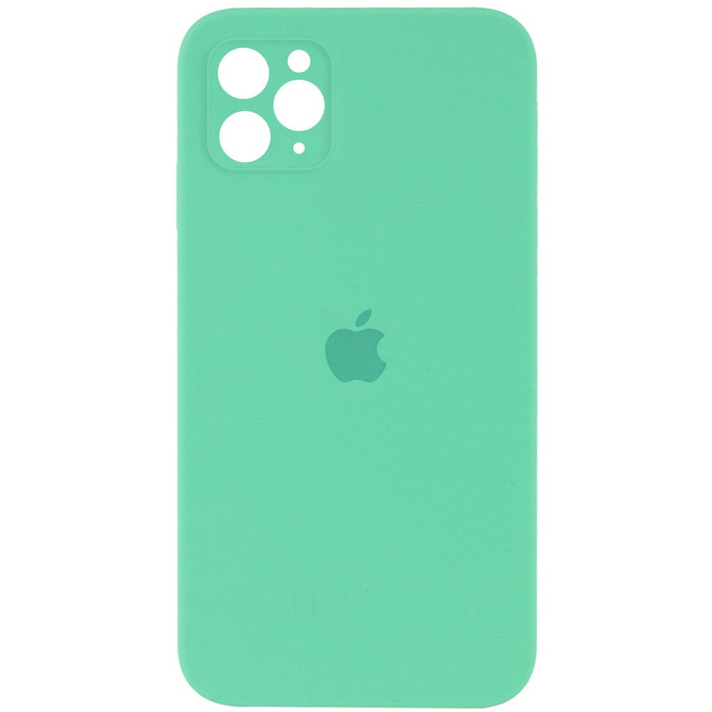 Silicone Case Square Full Camera Protective (AA) для iPhone 11 Pro (Spearmint)-0