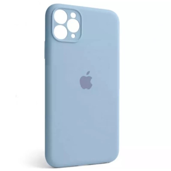 Silicone Case Square Full Camera Protective (AA) для iPhone 11 Pro (Light blue)-0
