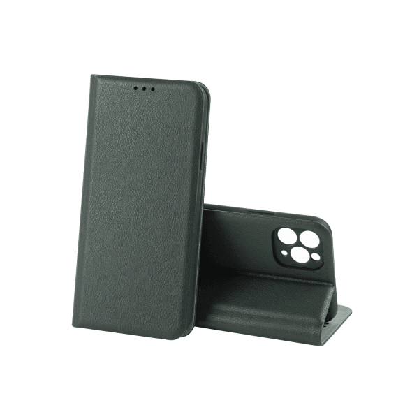 Книжка LEATHER для Iphone 11 Pro Max  темно-зелена-0