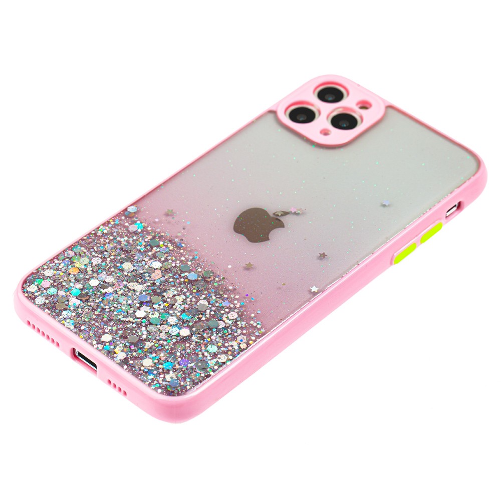 Накладка Glitter Bling Sequins для IPhone 11 Pro Max  рожева-1