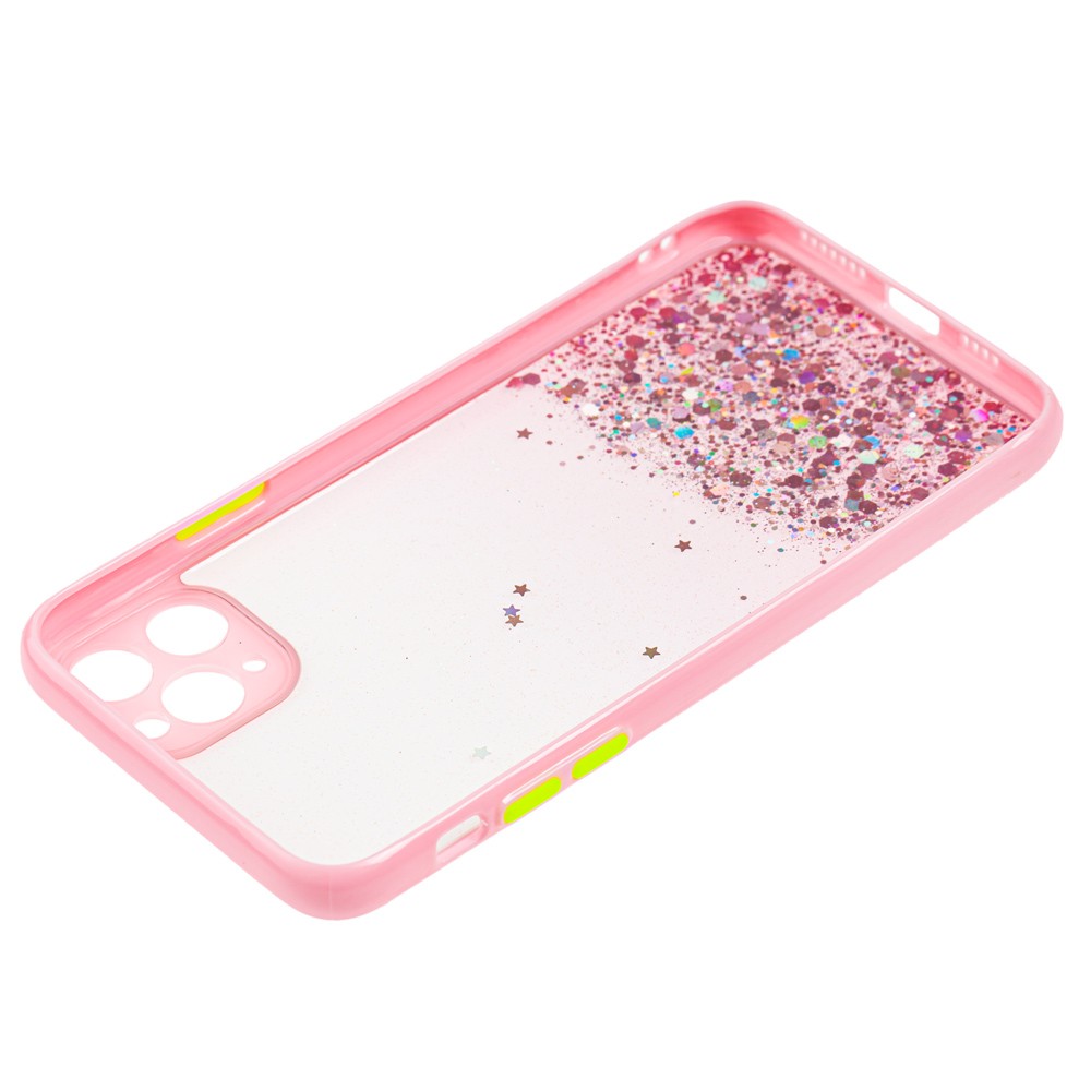 Накладка Glitter Bling Sequins для IPhone 11 Pro Max  рожева-2