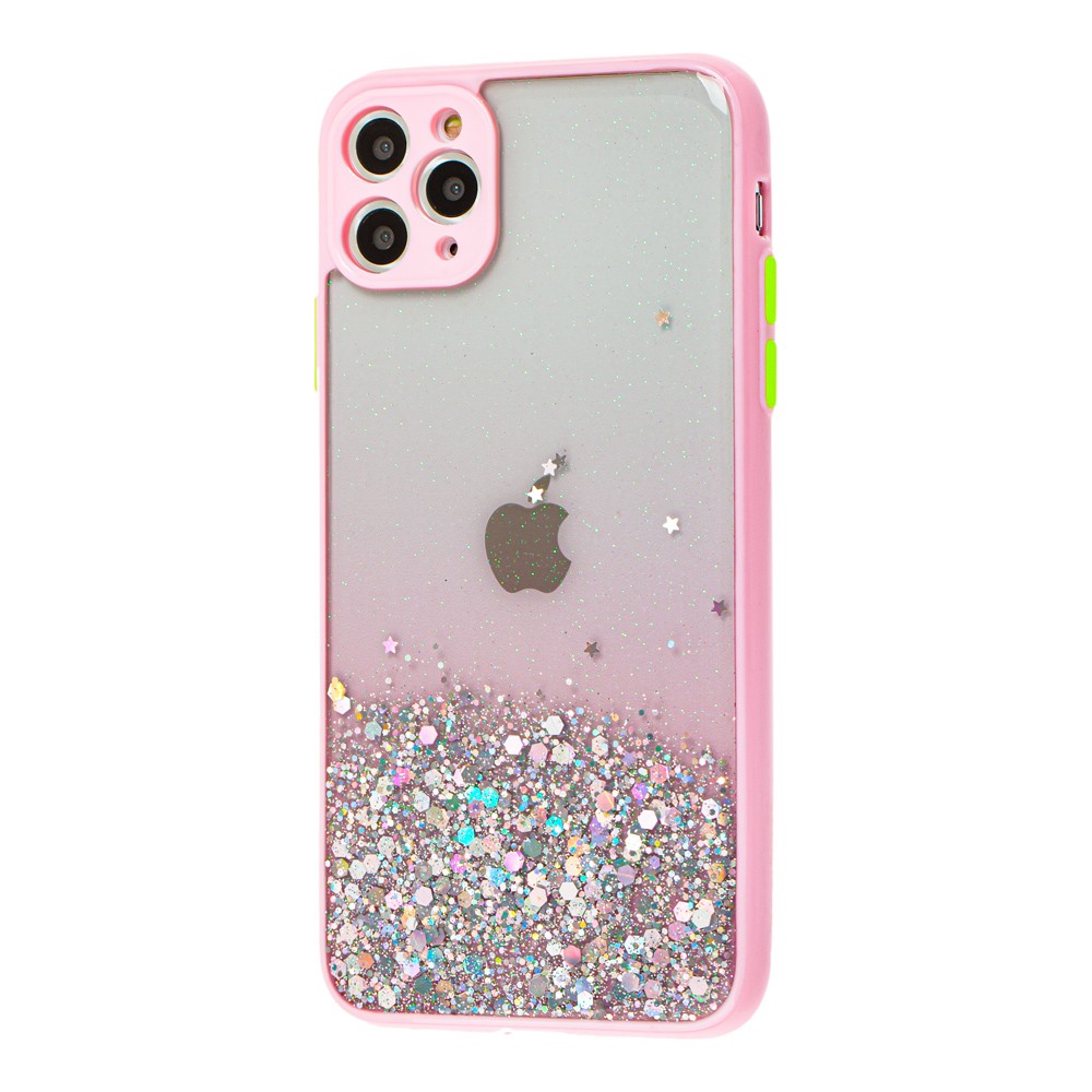 Накладка Glitter Bling Sequins для IPhone 11 Pro Max  рожева-0