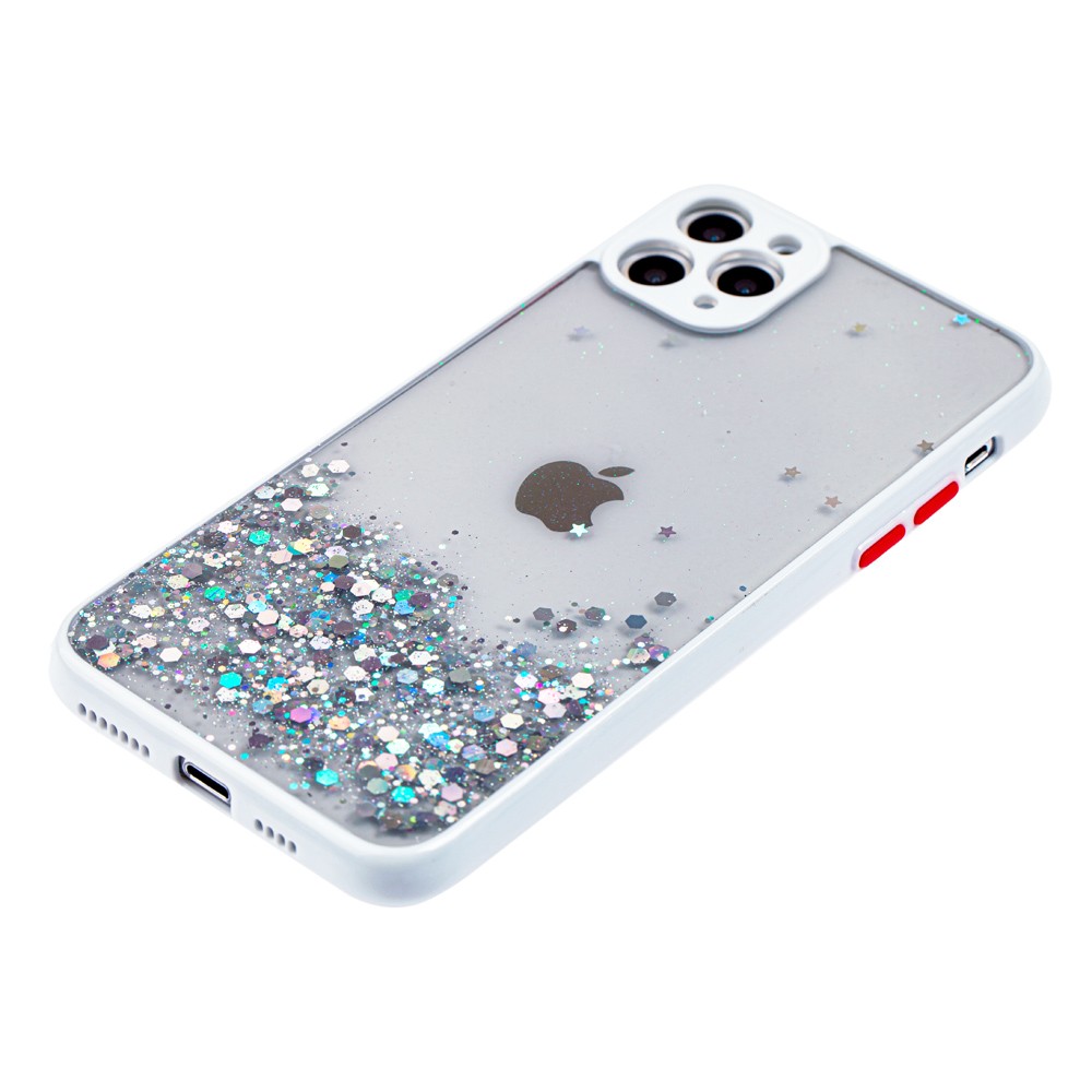 Накладка Glitter Bling Sequins для IPhone 11 Pro Max  біла-1