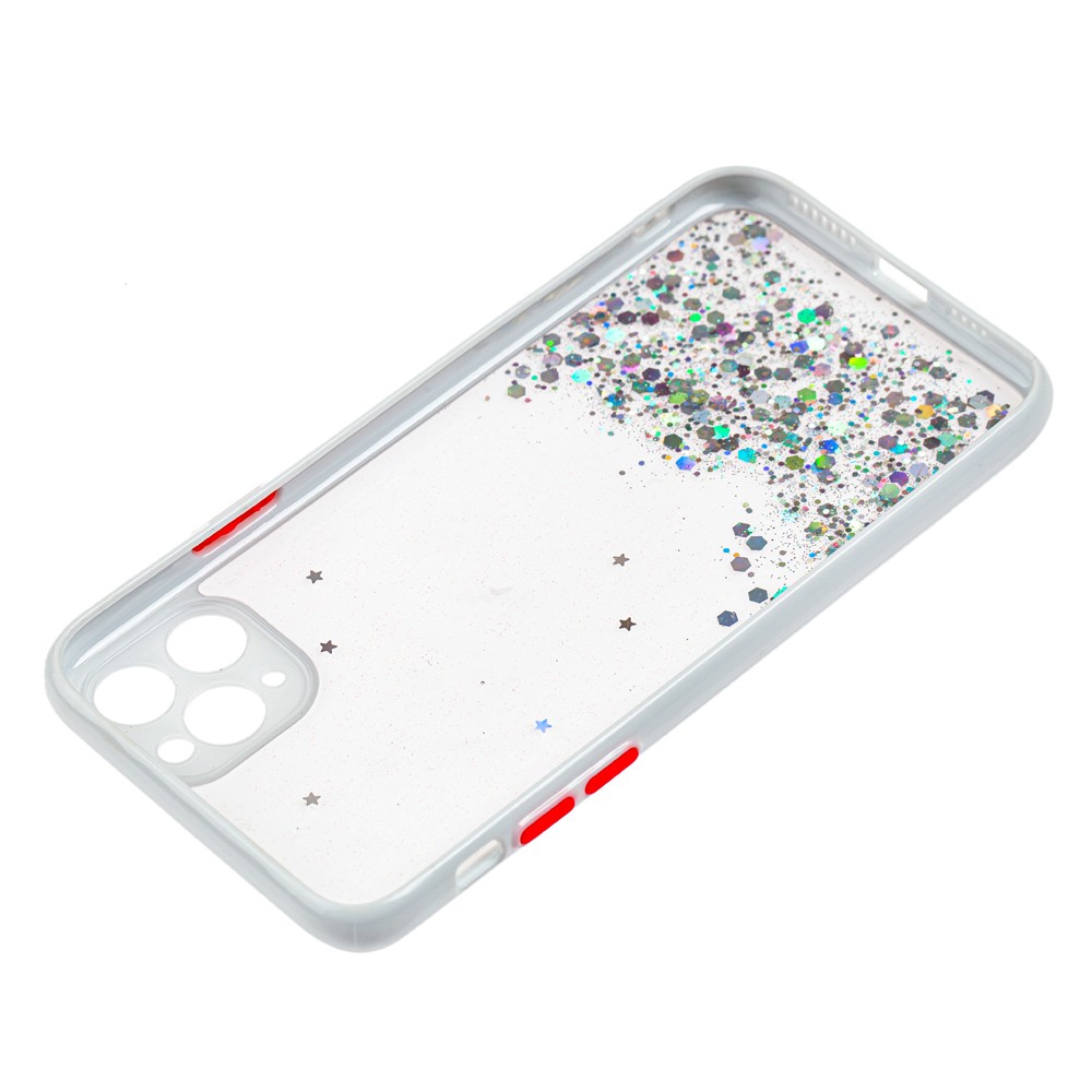 Накладка Glitter Bling Sequins для IPhone 11 Pro Max  біла-2