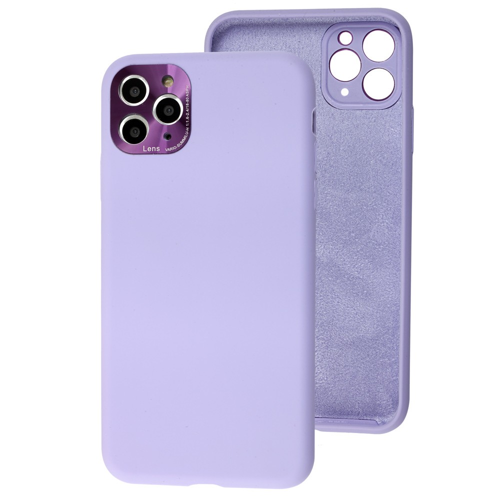 Накладка Metal Camera Protection для IPhone 11 Pro Max бузкова-0