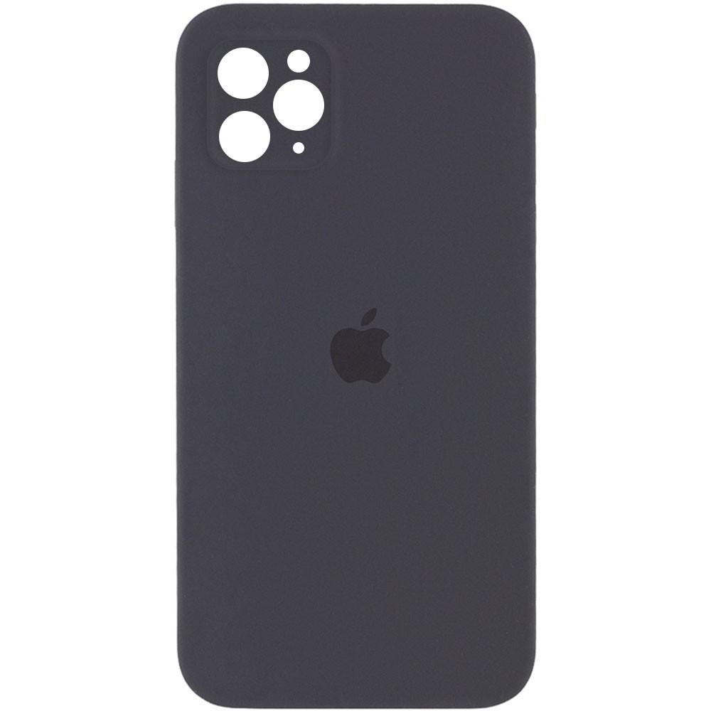 Silicone Case Square Full Camera Protective (AA) для iPhone 11 Pro Max (6.5") (Dark gray)-0