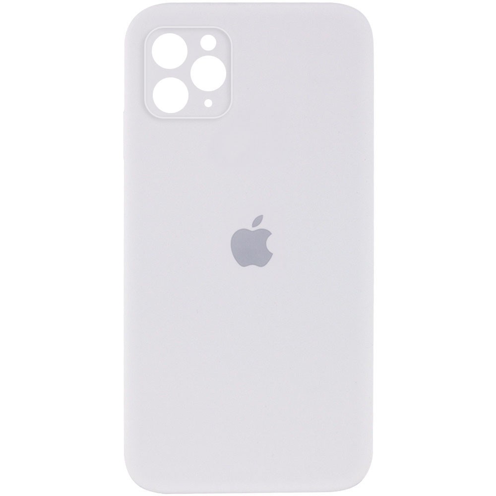 Silicone Case Square Full Camera Protective (AA) для iPhone 12 Pro (6.1") (White)-0