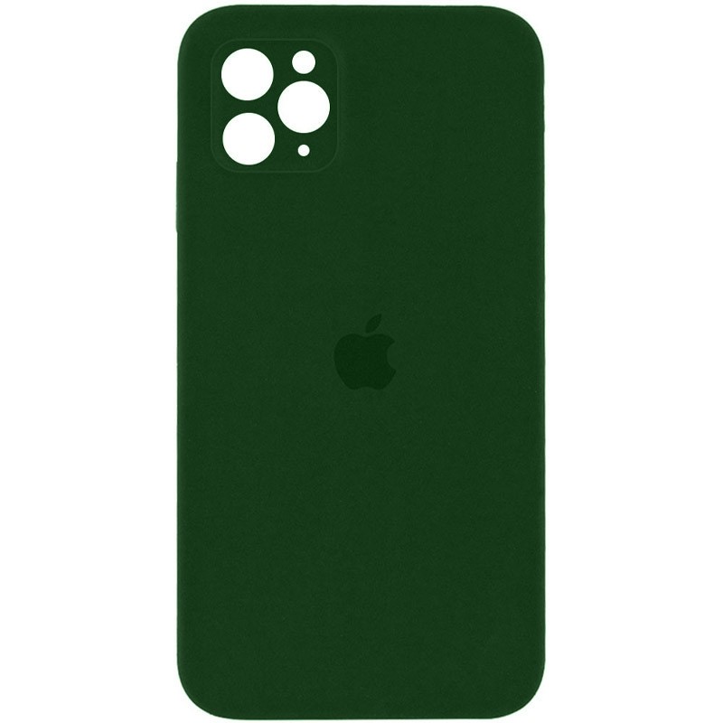 Silicone Case Square Full Camera Protective (AA) для iPhone 11 Pro Max (6.5") (Army green)-0