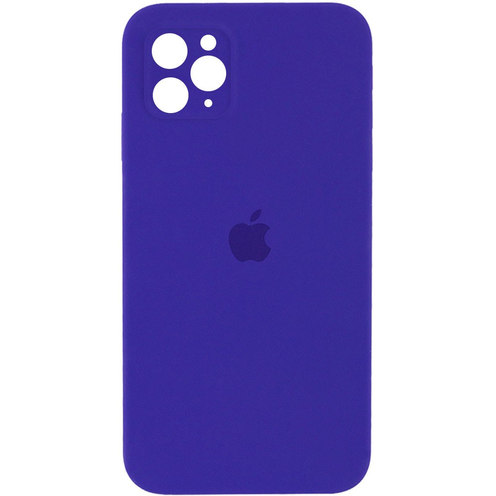 Silicone Case Square Full Camera Protective (AA) для iPhone 11 Pro Max (6.5") (Ultra Violet)-0