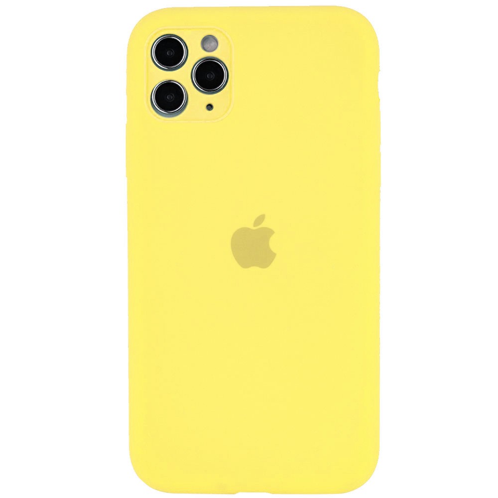 Silicone Case Full Camera Protective (AA) для iPhone 11 Pro Max (Canary yellow)-0