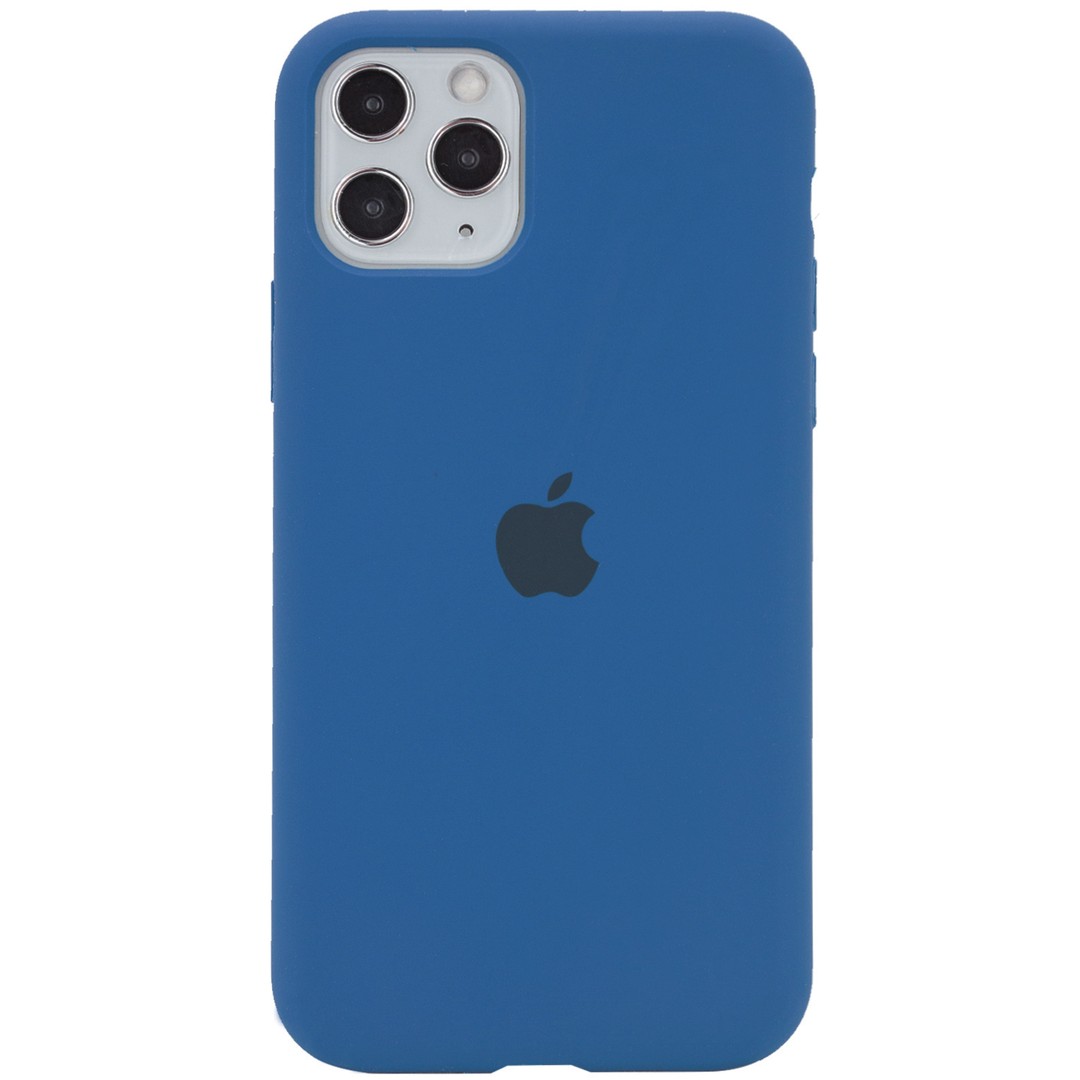 Silicone Case Full Protective (AA) для iPhone 11 Pro Max (6.5") (Navy Blue)-0