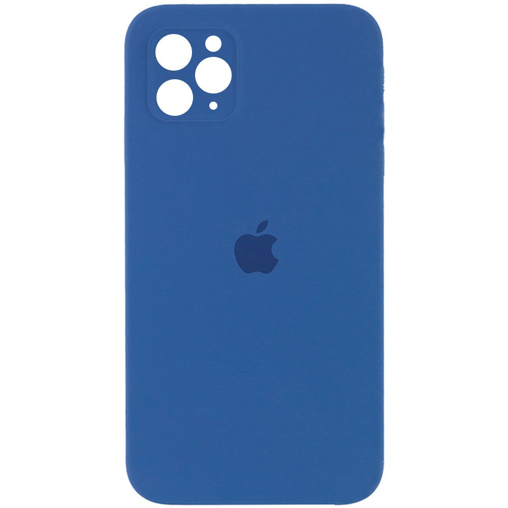 Silicone Case Square Full Camera Protective (AA) для iPhone 13 Pro (Navy Blue)-0