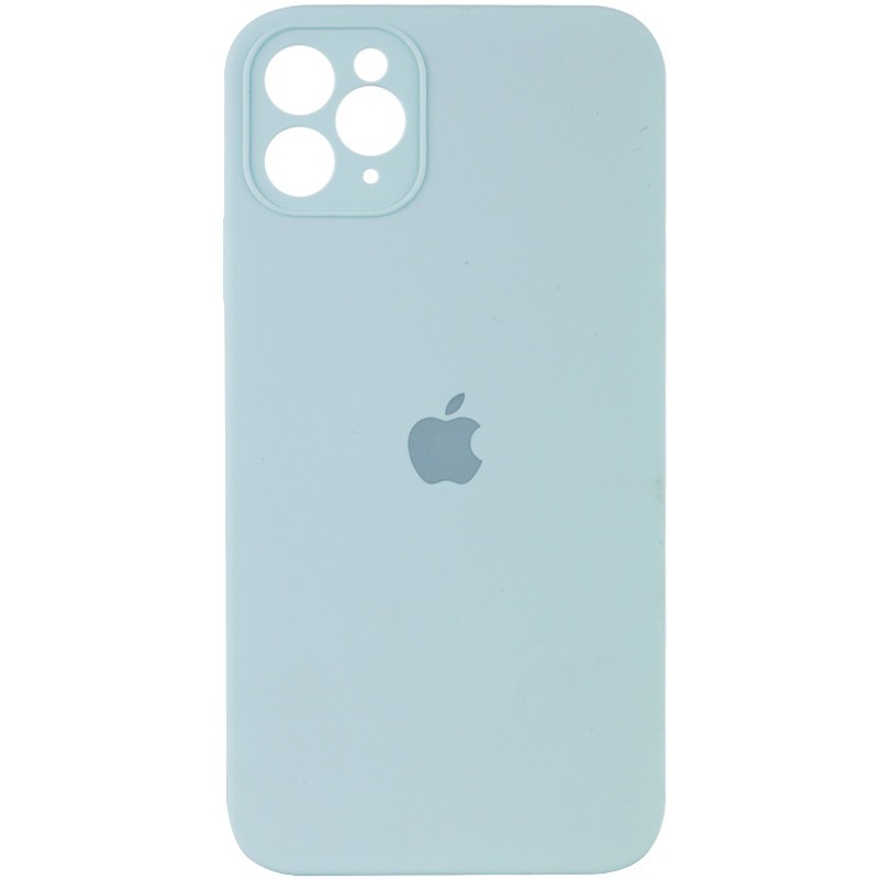 Silicone Case Square Full Camera Protective (AA) для iPhone 11 Pro Max (6.5") (Light Turquoise)-0
