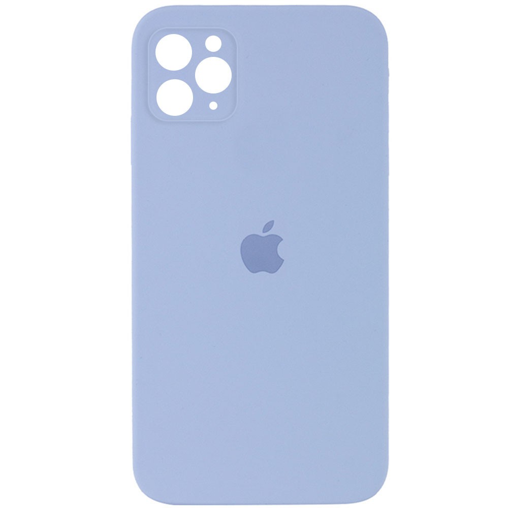 Silicone Case Square Full Camera Protective (AA) для iPhone 11 Pro (Mist Blue)-0