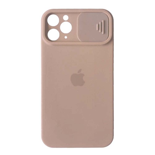 Silicone Case Square Slider Full Camera Protective (AA) для iPhone 11 Pro Max (Pink Sand)-0