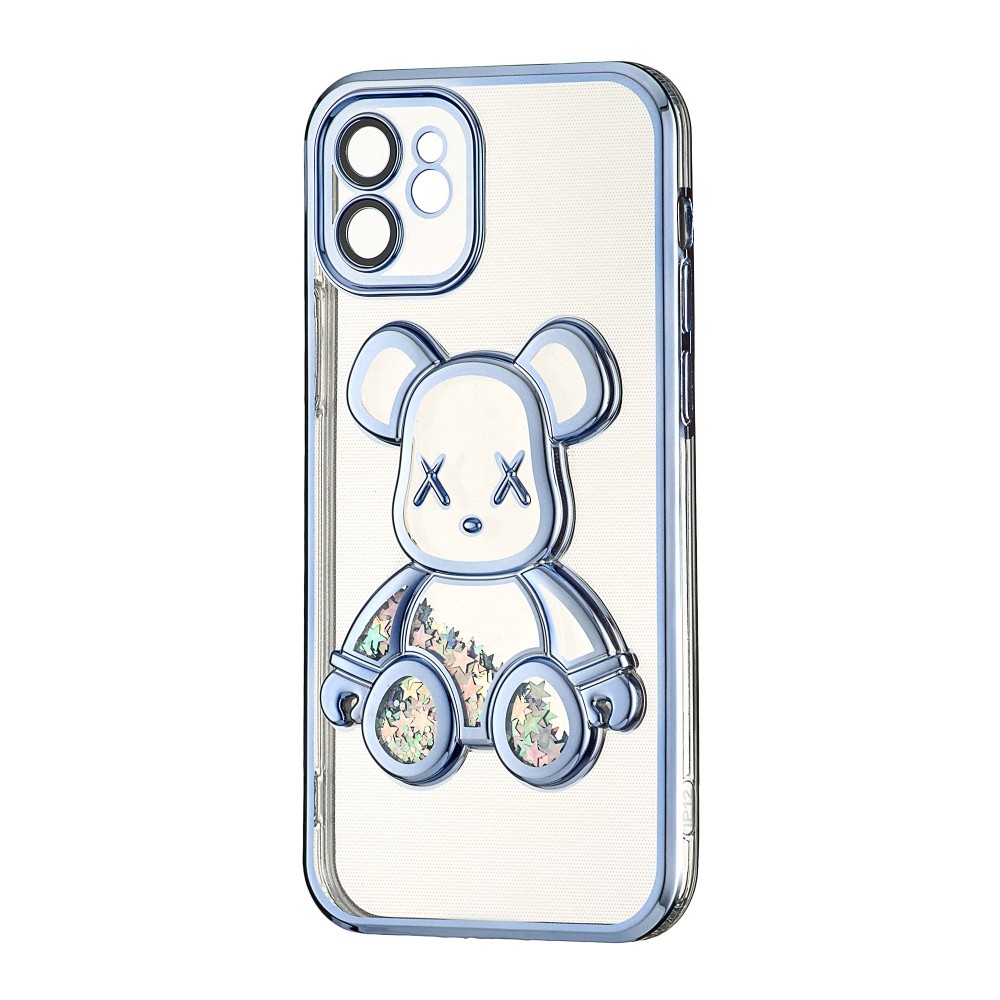 Накладка Cute Shining Bear для IPhone 12 блакитна-0