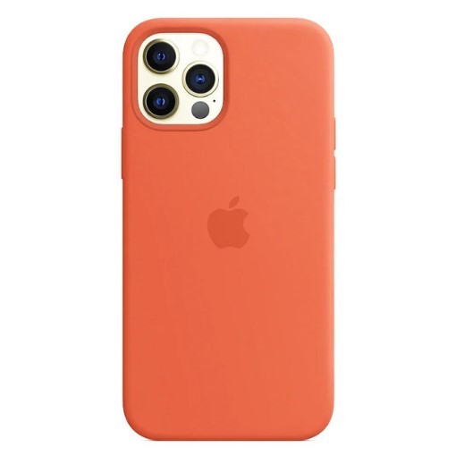 Silicone Case Full Protective (AA) для iPhone 12 / 12 Pro (Orange)-0