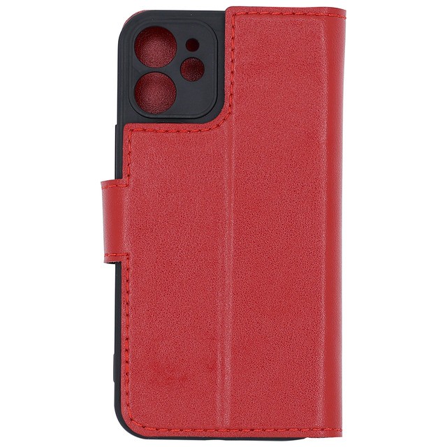 Книжка Bring Joy для Iphone 12 mini червона (шкіра)-1