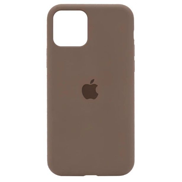 Silicone Case Full Protective (AA) для iPhone 12 / 12 Pro (Brown)-0